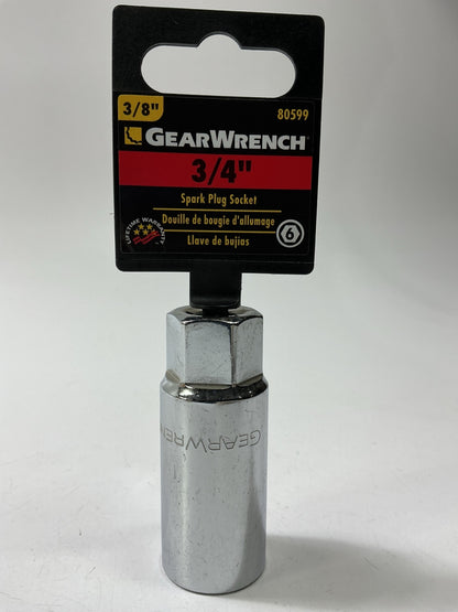 Gearwrench 80599 3/8'' Drive, 6 Point Spark Plug Socket 3/4''