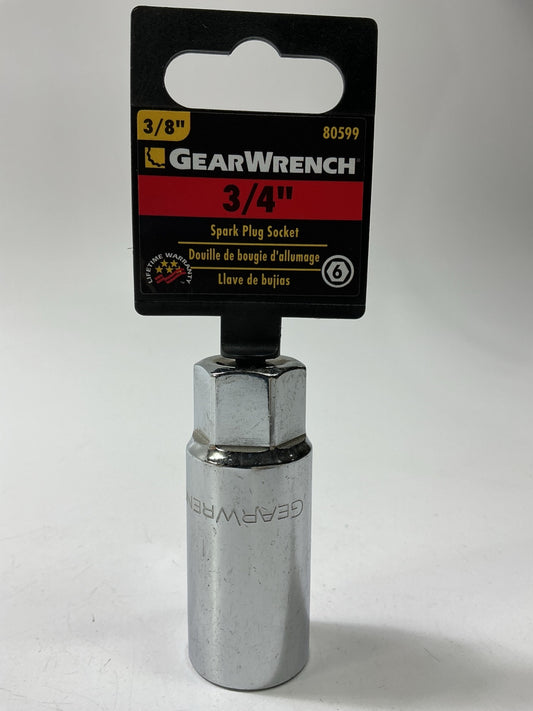 Gearwrench 80599 3/8'' Drive, 6 Point Spark Plug Socket 3/4''