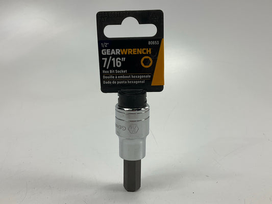 Gearwrench 80653 1/2'' Drive Hex Bit SAE Socket 7/16''