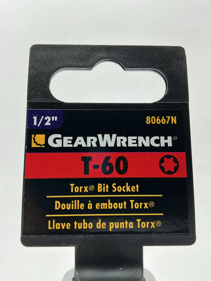 Gearwrench 80667 1/2'' Drive Torx Bit Socket T60