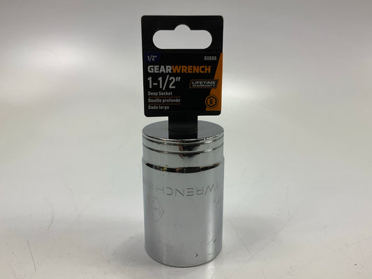 Gearwrench 80686 1/2'' Drive 6 Point Deep SAE Socket 1-1/2''
