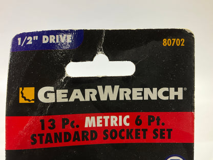 OPENED Gearwrench 80702 13 Piece 1/2'' Drive 6 Point Metric Socket Set 12mm-24mm