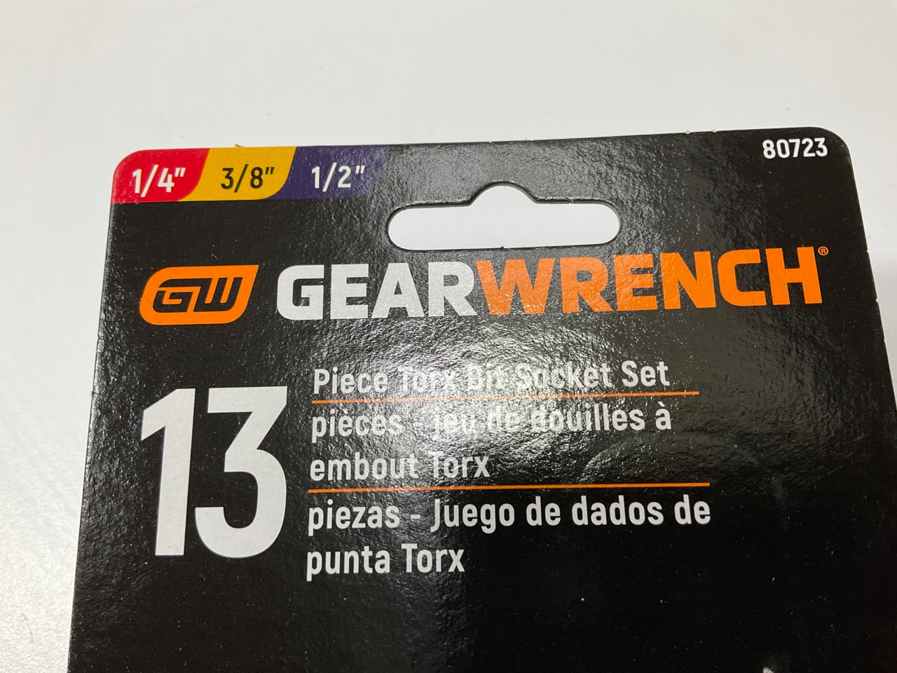 GearWrench 80723 13 Piece 1/4'', 3/8'' & 1/2'' Drive Torx Bit Socket Set W/rail