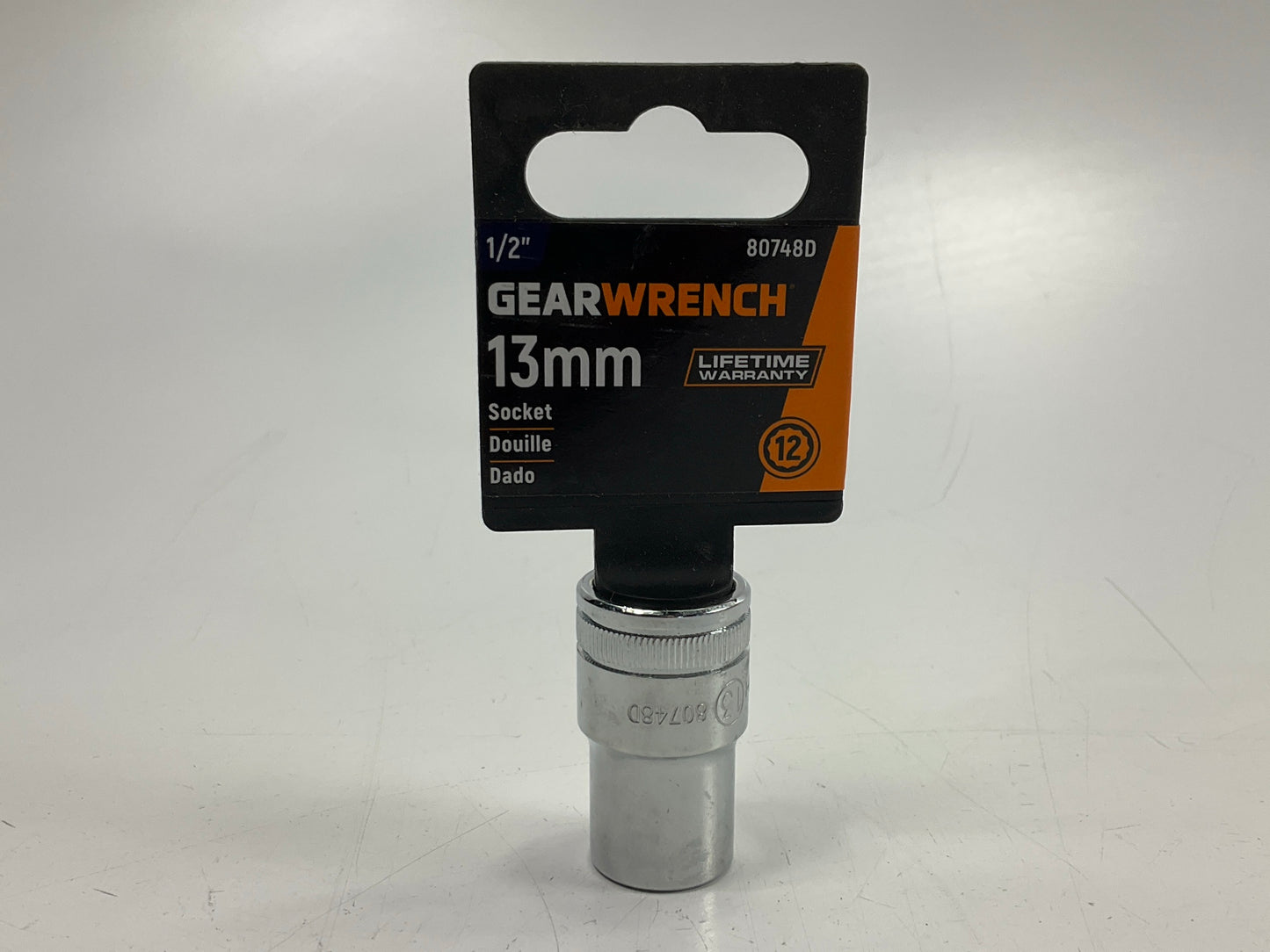 Gearwrench 80748D 1/2'' Drive Standard Metric Socket 13mm, 12 Point