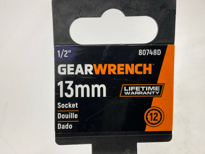 Gearwrench 80748D 1/2'' Drive Standard Metric Socket 13mm, 12 Point