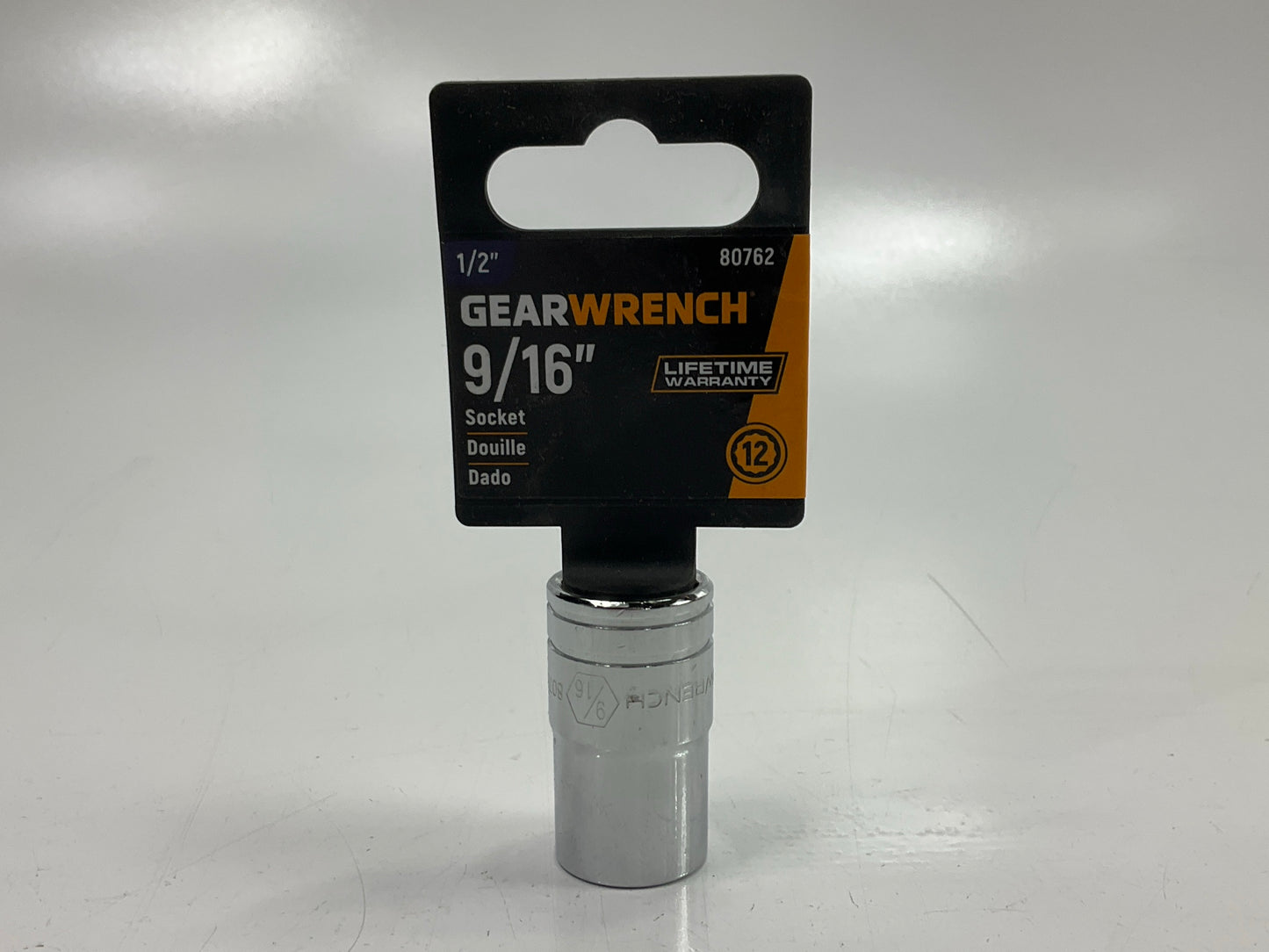Gearwrench 80762 1/2'' Drive 12 Point Standard SAE Socket 9/16''