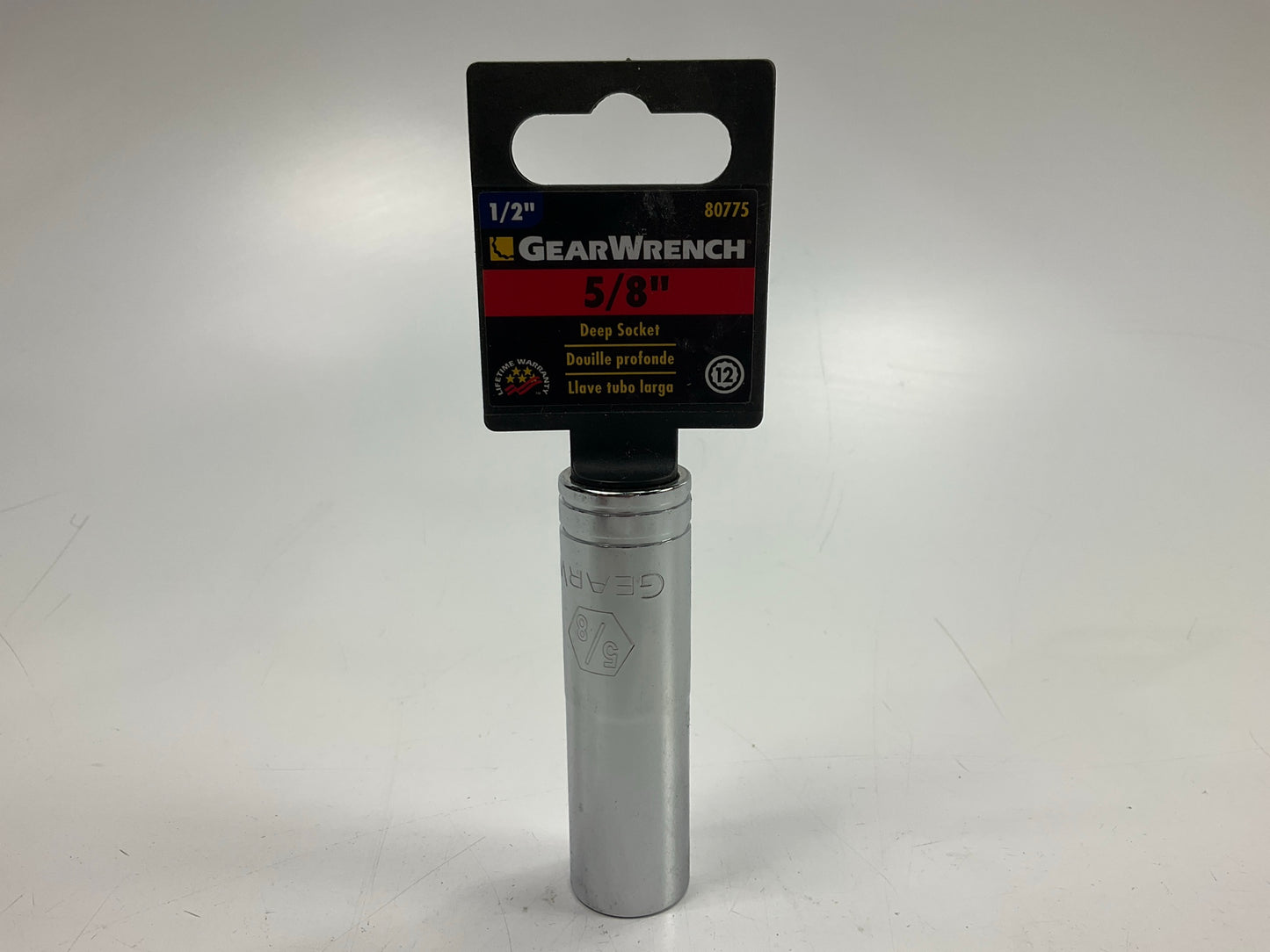 Gearwrench 80775 5/8'' Deep Socket 12 Point SAE 1/2'' Drive