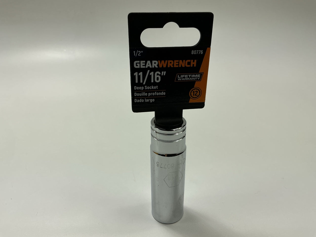 Gearwrench 80776 1/2'' Drive 12 Point Deep SAE Socket 11/16''