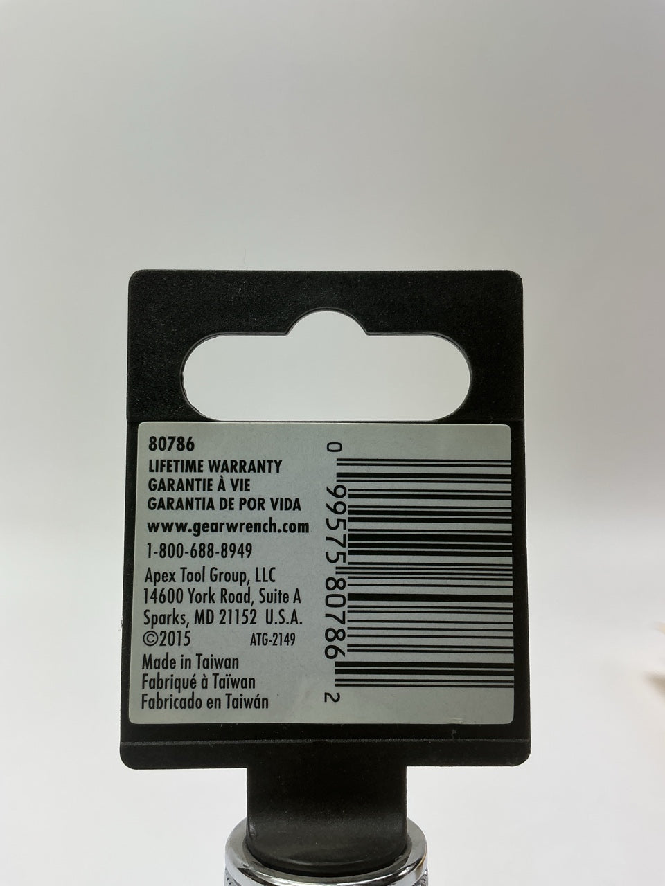 Gearwrench 80786 1/2'' Drive, 12 Point , 15mm Deep Metric Socket