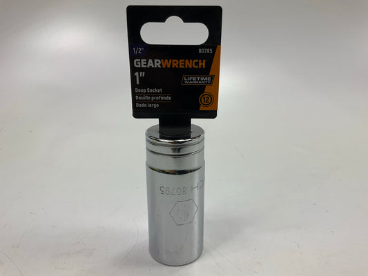 Gearwrench 80795 1/2'' Drive 12 Point Deep SAE Socket 1''