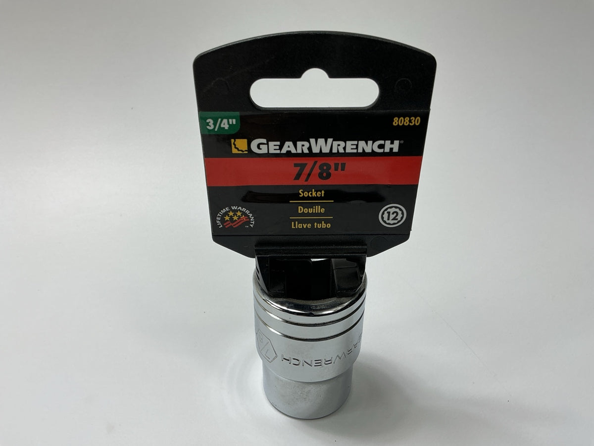 Gearwrench 80830 - 3/4'' Drive 7/8'' , 12 Pt. Standard Socket SAE