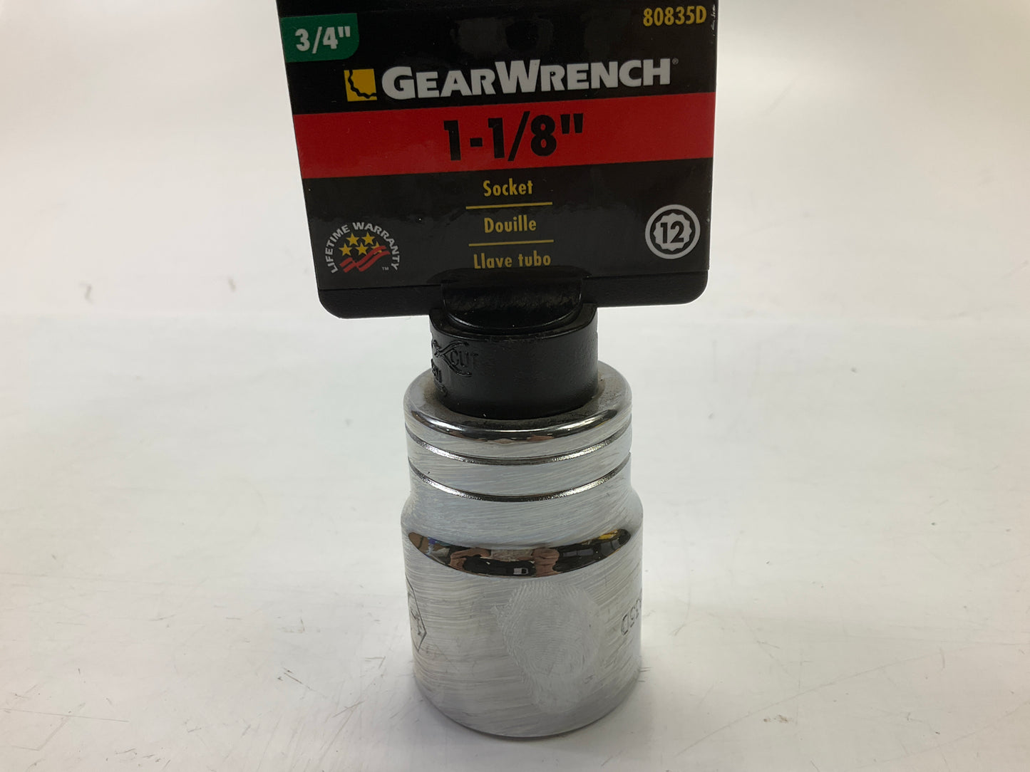 Gearwrench 80835D Socket 3/4'' Drive 12 Point, 1-1/8'' Socket