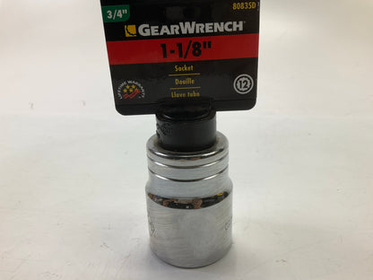 Gearwrench 80835D Socket 3/4'' Drive 12 Point, 1-1/8'' Socket