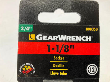 Gearwrench 80835D Socket 3/4'' Drive 12 Point, 1-1/8'' Socket
