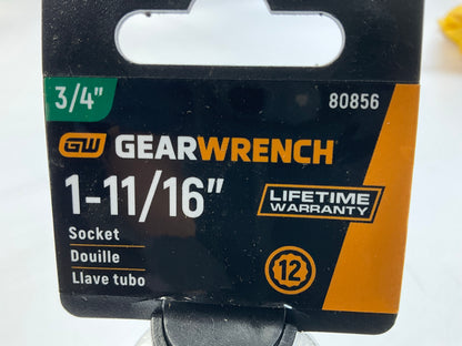Gearwrench 80856 3/4'' Drive, 12pt SAE Socket 1-11/16''