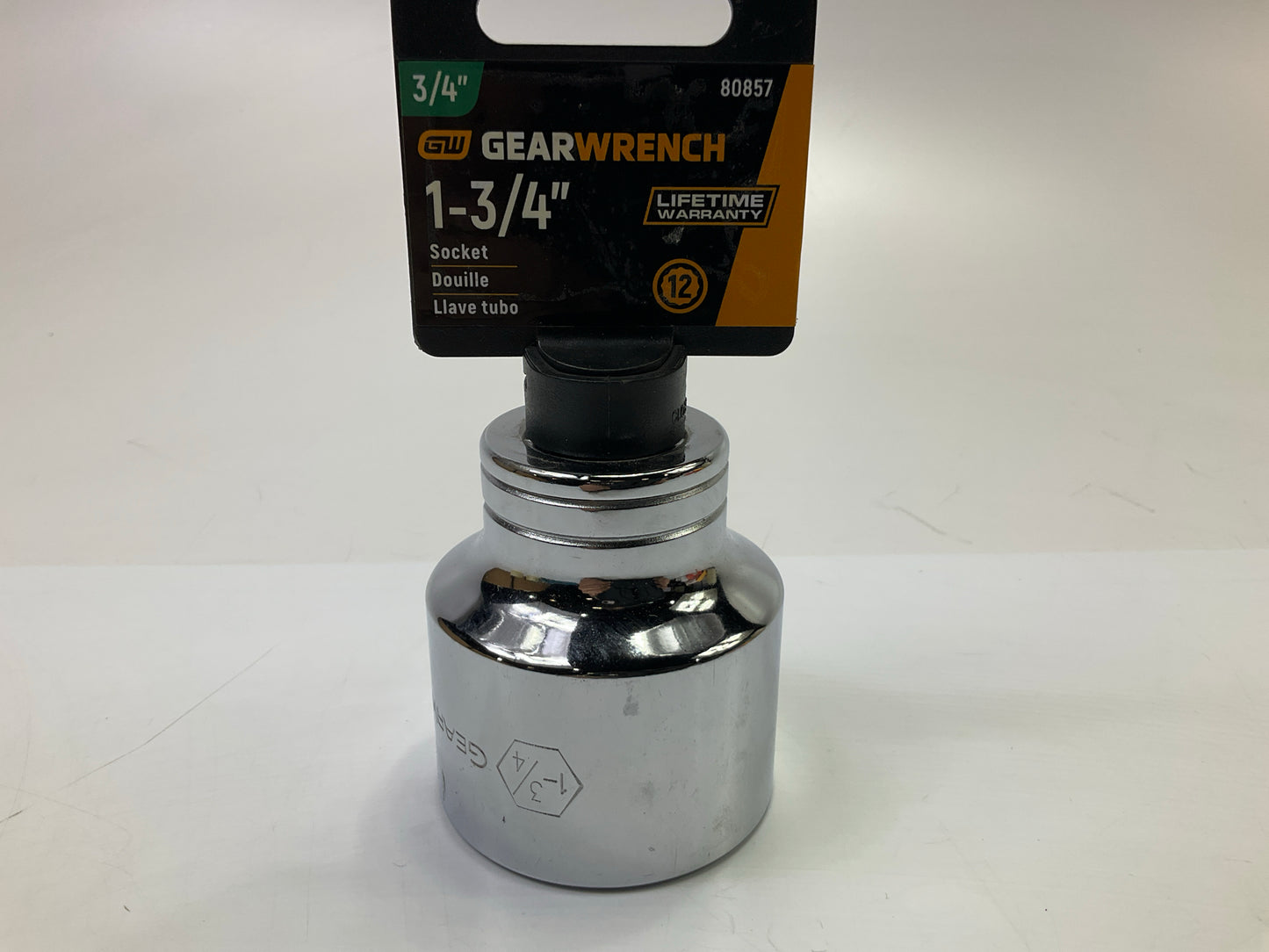 Gearwrench 80857 3/4'' Drive 12 Point Standard SAE Socket 1-3/4''