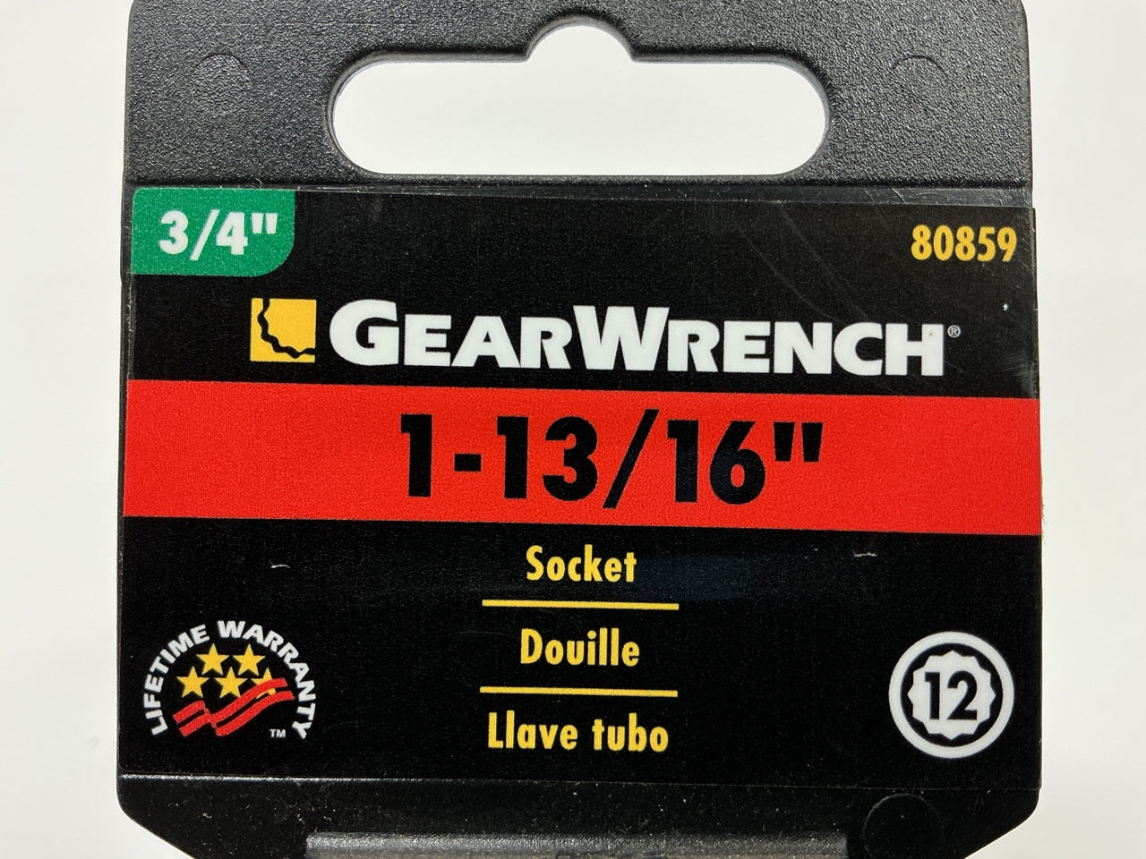 GearWrench 80859 3/4'' Drive 1-13/16'' 12 Point Socket