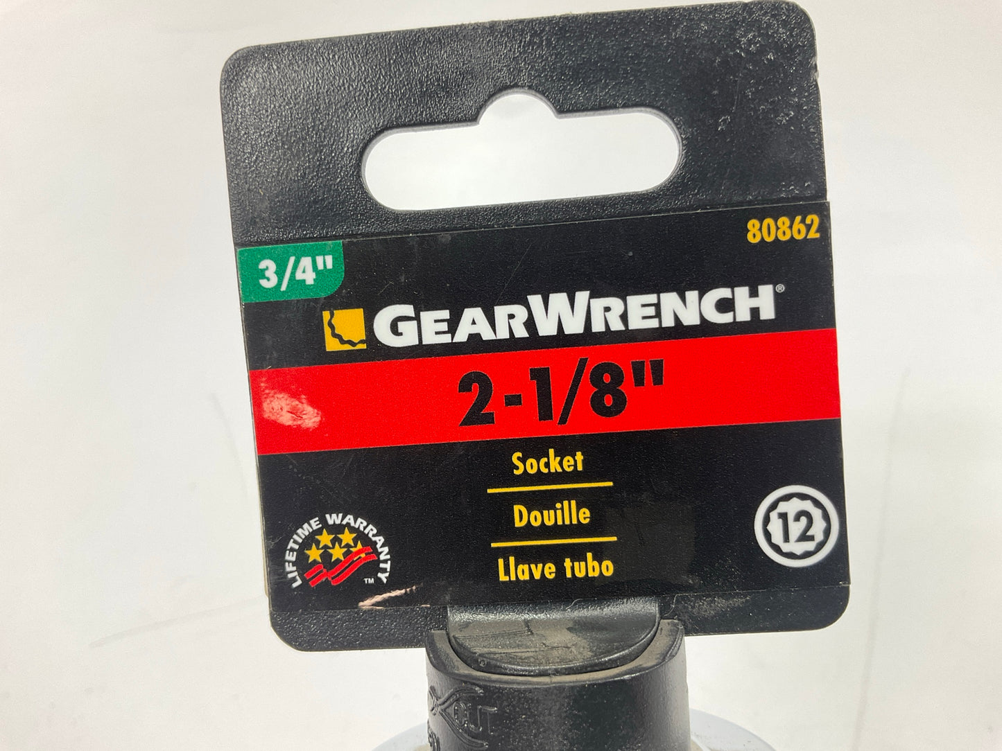Gearwrench 80862 3/4'' Drive 12 Point Standard SAE Socket 2-1/8''