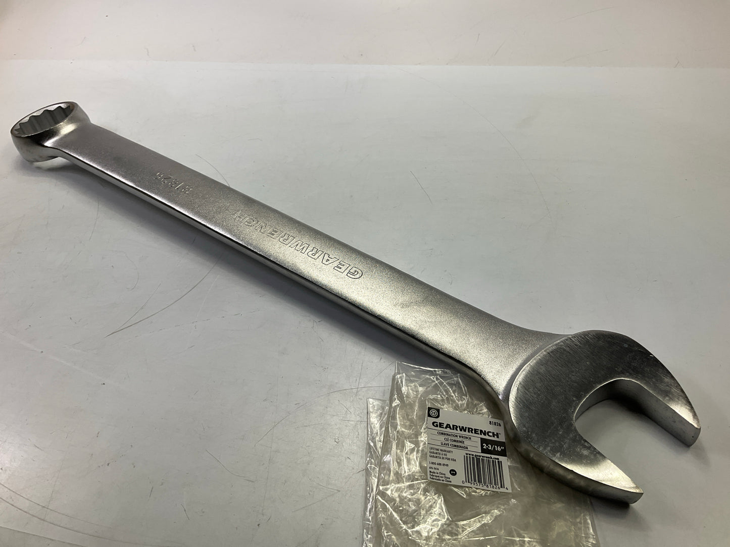 Gearwrench 81826 2-3/16'' 12 Point Long Pattern Satin Combination Wrench