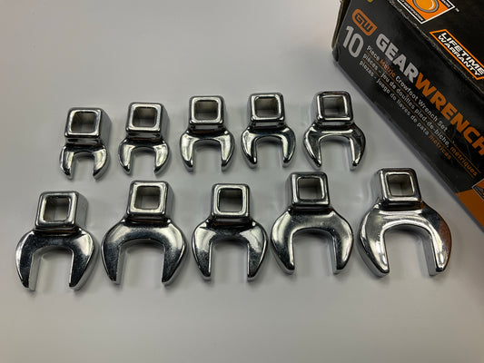 Gearwrench 81909 10 Piece 3/8'' Drive Crowfoot Metric Wrench Set