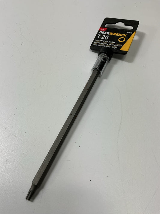 Gearwrench 82513 1/4'' Drive Long Torx Bit Socket T20