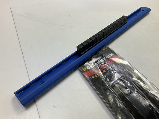 Gearwrench 83107  3/8'' Drive Socket Rail Includes 14 Clips, Blue, 15''