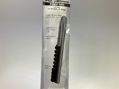 Gearwrench 83107  3/8'' Drive Socket Rail Includes 14 Clips, Blue, 15''