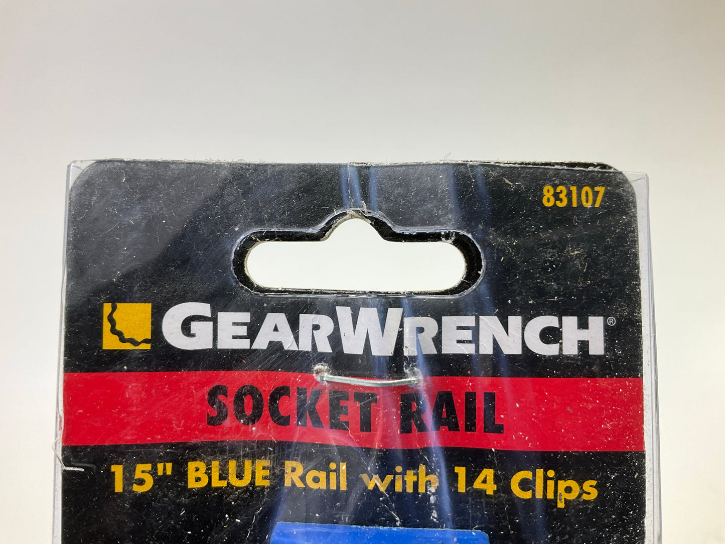 Gearwrench 83107  3/8'' Drive Socket Rail Includes 14 Clips, Blue, 15''