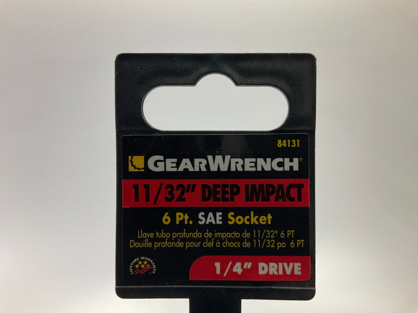 Gearwrench 84131 1/4'' Drive 6 Point Deep Impact SAE Socket 11/32''