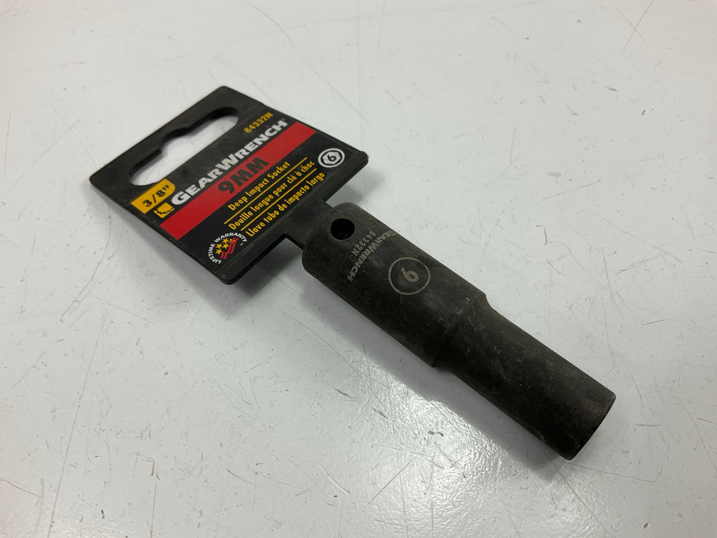 Gearwrench 84332N 3/8'' Drive 6 Point Deep Impact Metric Socket 9mm
