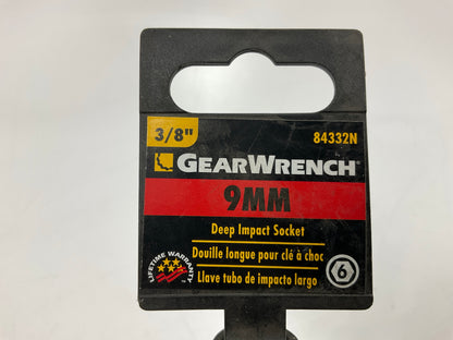 Gearwrench 84332N 3/8'' Drive 6 Point Deep Impact Metric Socket 9mm
