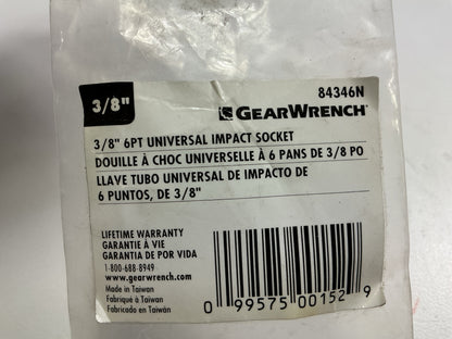 GearWrench 84346N 3/8'' Drive 3/8'' 6-Point Universal Impact Socket 3/8''