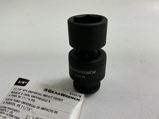 Gearwrench 84351N 3/8'' Drive 11/16'' 6PT Universal Impact Socket
