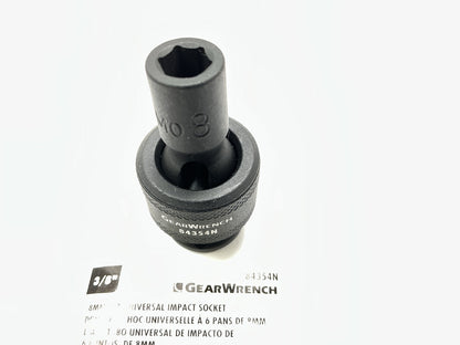 Gearwrench 84354N 3/8'' Drive Universal Impact Metric Socket 8mm