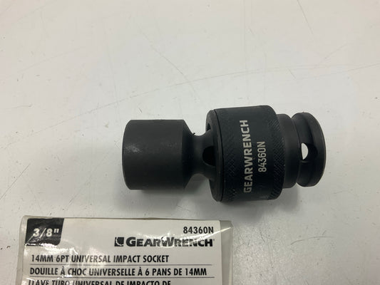 Gearwrench 84360N 3/8-inch Drive, 14mm 6-point, Standard Universal Impact Socket