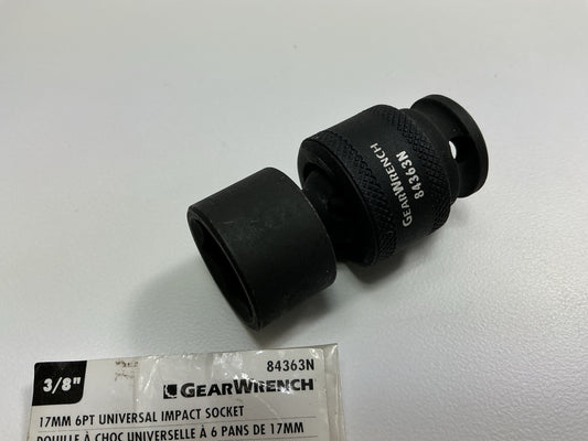 Gearwrench 84363N 3/8 Drive 6 Point Standard Universal Impact Metric Socket 17mm