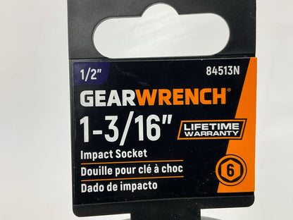 Gearwrench 84513N 1/2'' Drive 6 Point Standard Impact SAE Socket 1-3/16''