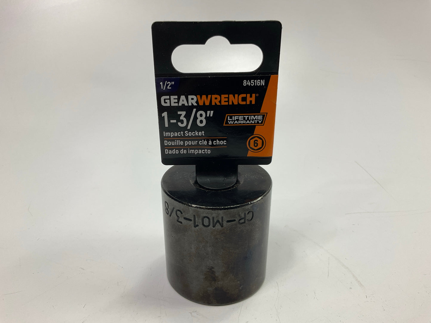 Gearwrench 84516N 1/2'' Drive 6 Point Standard Impact SAE Socket 1-3/8''