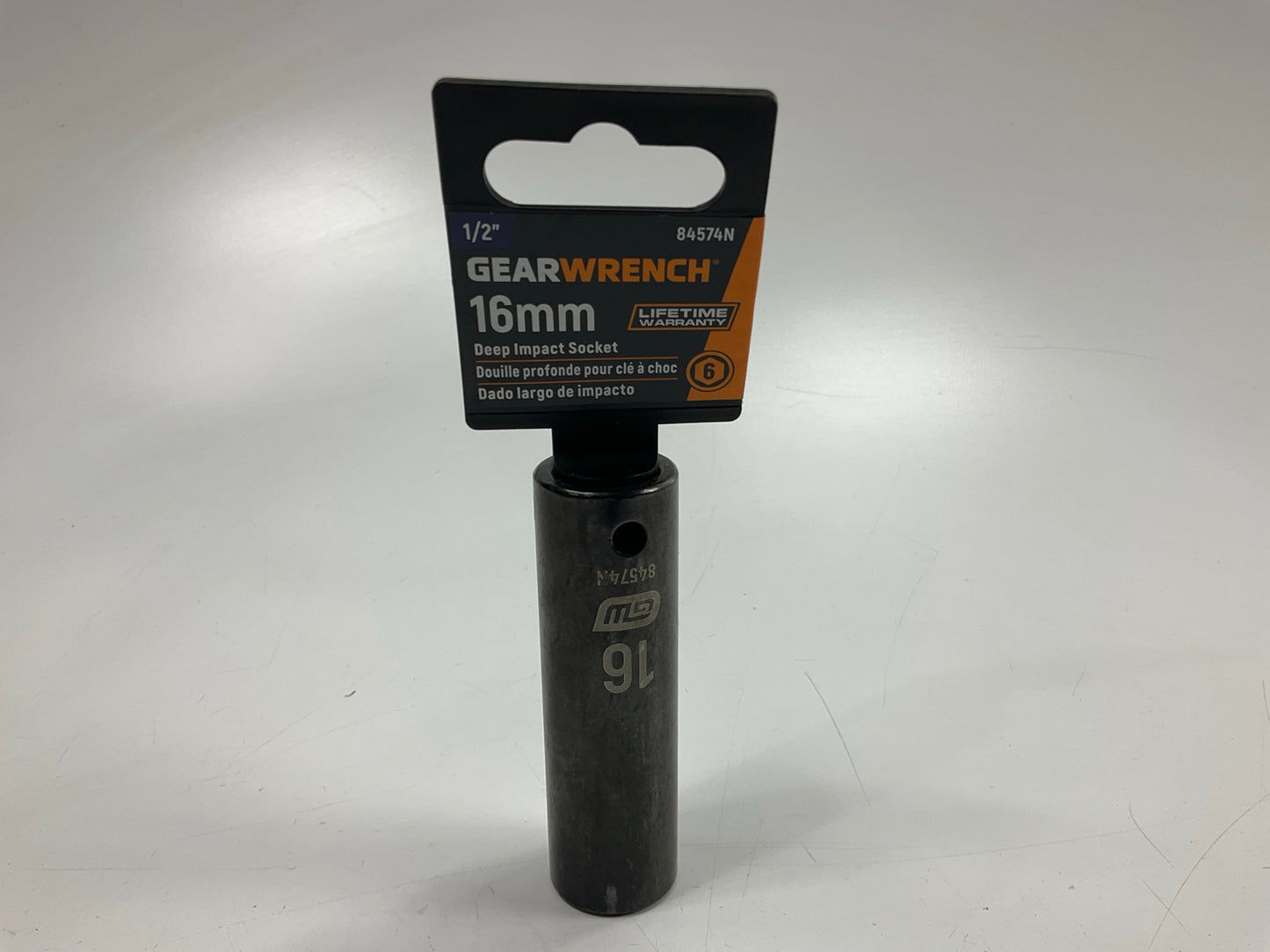 Gearwrench 84574N 1/2'' Drive 6 Point Deep Impact Metric Socket  - 16mm