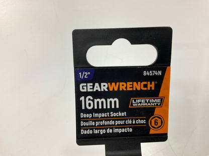 Gearwrench 84574N 1/2'' Drive 6 Point Deep Impact Metric Socket  - 16mm