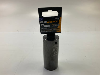 GEARWRENCH 84585N 1/2'' Drive Deep Impact Metric Socket 27mm, 6 Point