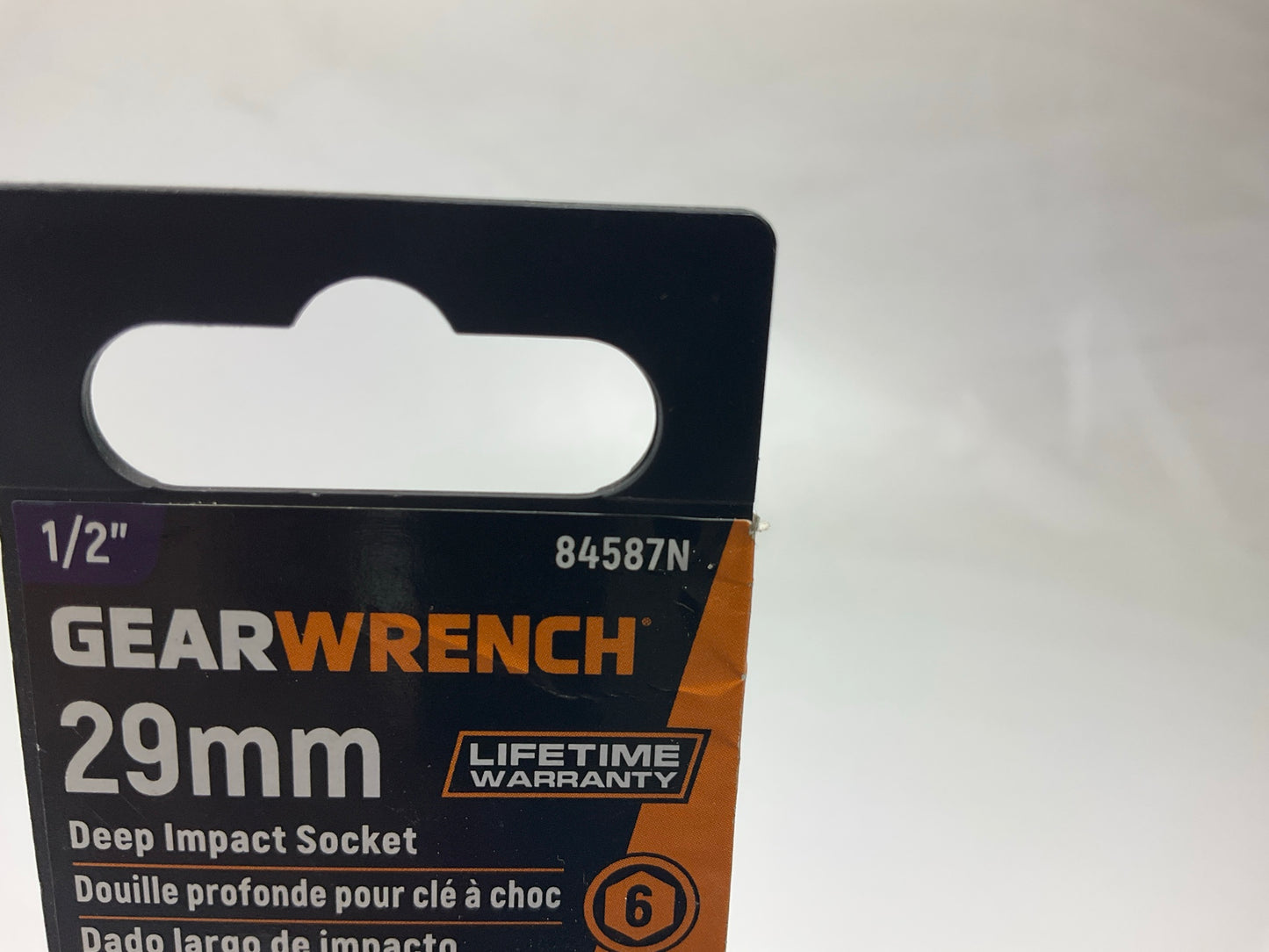 Gearwrench 84587N 1/2'' Drive 6 Point Deep Impact Metric Socket 29mm