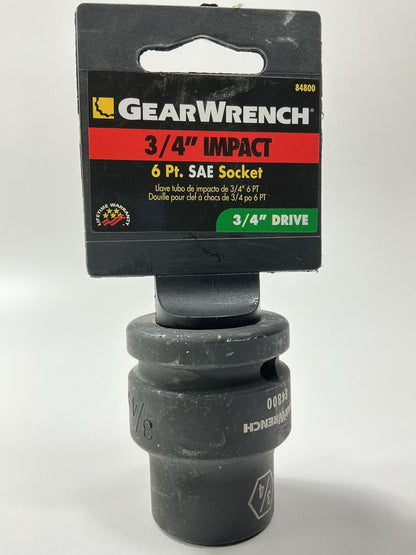 Gearwrench 84800 3/4'' Drive 6 Point Standard Impact SAE Socket 3/4''