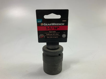 Gearwrench 84805 3/4'' Drive 6 Point Standard Impact SAE Socket 1-1/16''