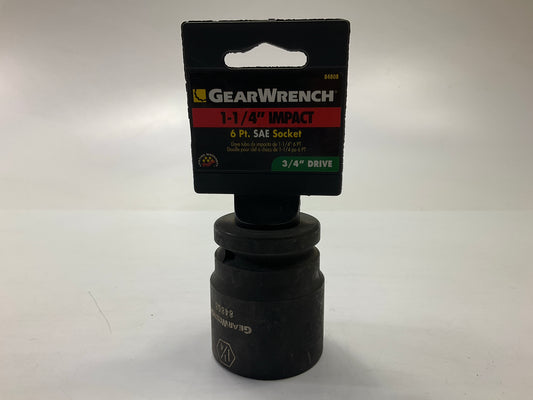 Gearwrench 84808 1-1/4'' Impact, 6 Point SAE Socket, 3/4'' Drive