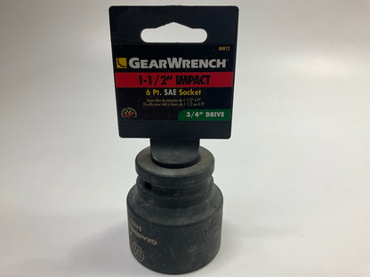 GEARWRENCH 84812 1-1/2'' Impact Socket 3/4'' Drive Standard Impact SAE , 6 Point