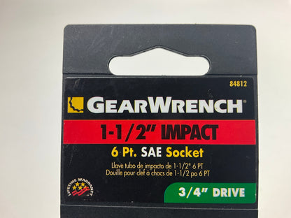 GEARWRENCH 84812 1-1/2'' Impact Socket 3/4'' Drive Standard Impact SAE , 6 Point