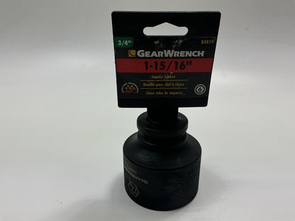 Gearwrench 84819 3/4'' Drive 6 Point Standard Impact SAE Socket 1-15/16''