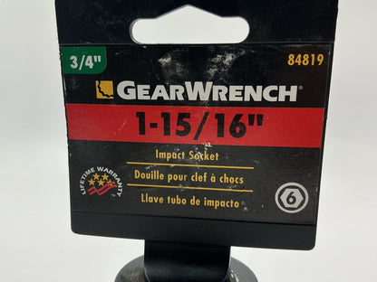 Gearwrench 84819 3/4'' Drive 6 Point Standard Impact SAE Socket 1-15/16''