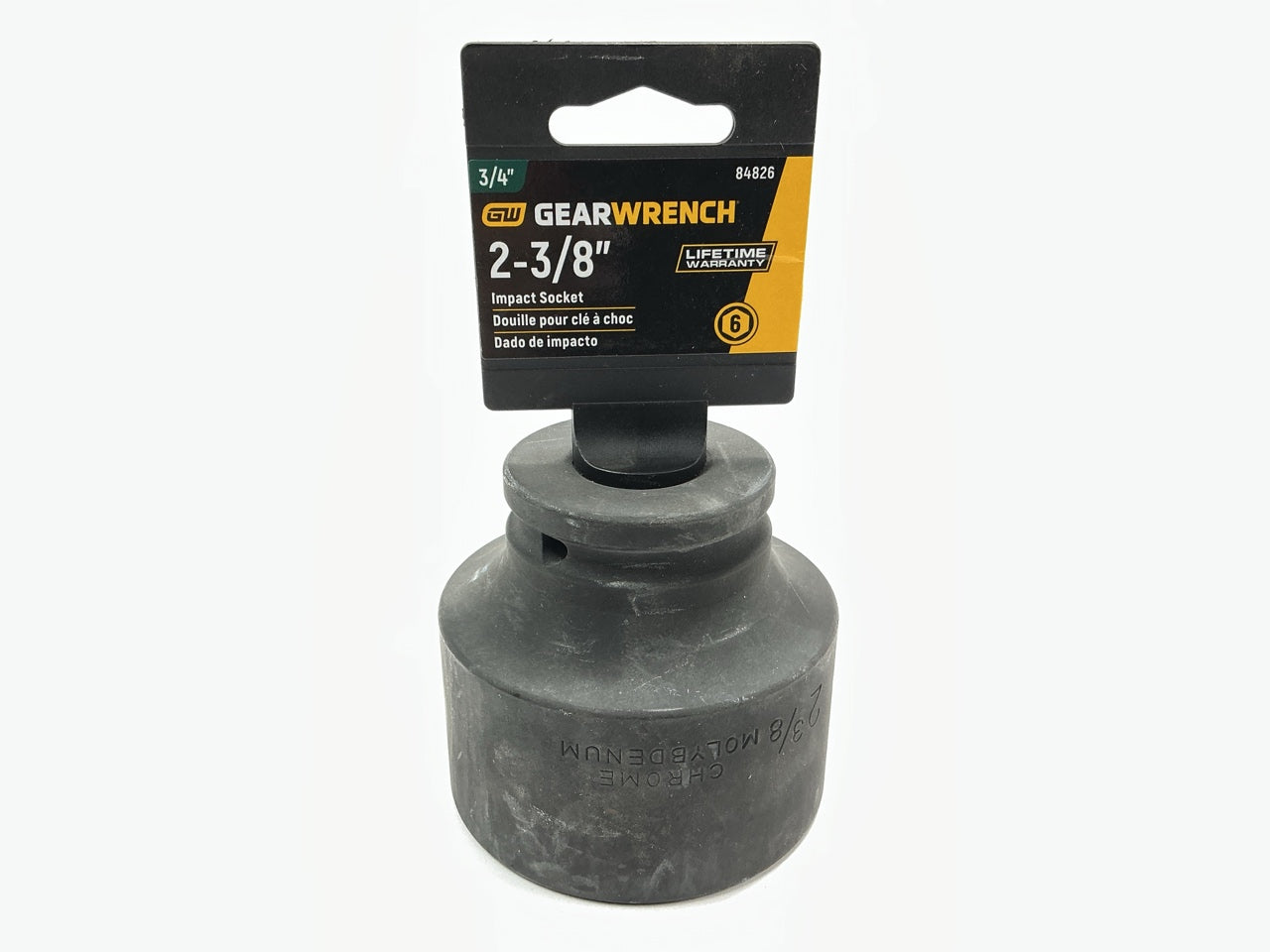 Gearwrench 84826 3/4'' Drive 6 Point Standard Impact SAE Socket 2-3/8''
